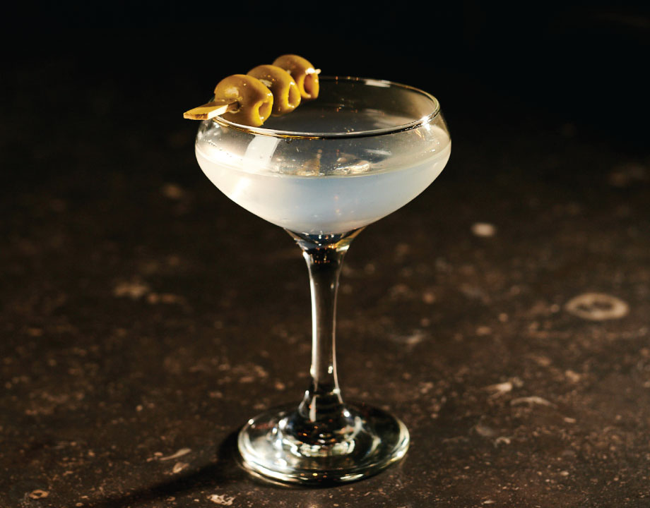 Stirred Cocktail on bar
